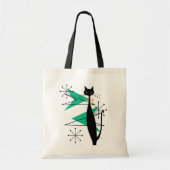 Retro atoomera midden midden midden midden midden tote bag (Voorkant)