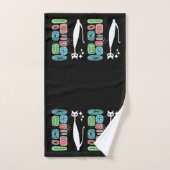 Retro atoomera middeneeuwse moderne kool bad handdoek (Handdoek)