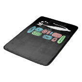 Retro atoomera middeneeuwse moderne kool badmat (Gekanteld)