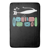 Retro atoomera middeneeuwse moderne kool badmat (Voorkant Verticaal)