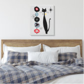 Retro atoomera middeneeuwse moderne kool canvas afdruk (Insitu (Slaapkamer))