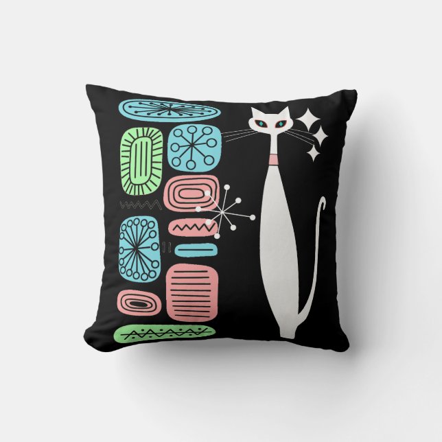 Retro atoomera middeneeuwse moderne kool kussen (Voorkant)