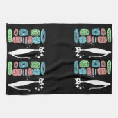 Retro atoomera middeneeuwse moderne kool theedoek (Horizontaal)