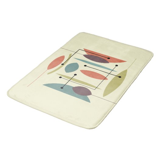 Retro atoomhep Abstract Badmat (Gekanteld)