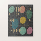 Retro atoomruimtetijdperk midden eeuw modern legpuzzel (Verticaal)