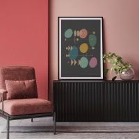 Retro atoomruimtetijdperk midden eeuw modern