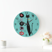 Retro atoomtijdperk midden midden midden midden mo grote klok (Huis)