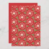 Retro atoomtijdperk Mideeuw Moderne kerstfeest Kaart (Voorkant / Achterkant)