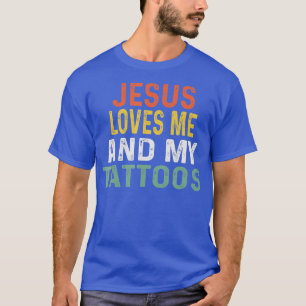 Retro attoo Lover geeft Jezus houdt van mij en mij T-shirt