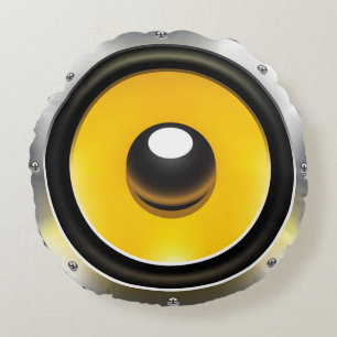 Retro Audio 80s Nostalgische  stereoluidspreker Rond Kussen