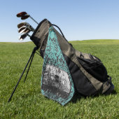 Retro Audio Cassette Golfhanddoek (Groen)