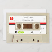 Retro audio cassette Wedding Save The Date (Achterkant)