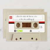 Retro audio cassette Wedding Save The Date (Voorkant / Achterkant)