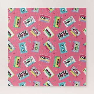 Retro Audio Tapes: 80s stijl. Legpuzzel