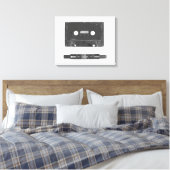 Retro audiocassette canvas afdruk (Insitu (Slaapkamer))