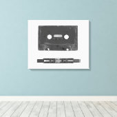 Retro audiocassette canvas afdruk (Insitu (Houten vloer))