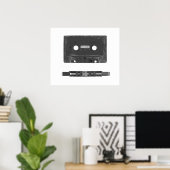 Retro audiocassette poster (Thuiskantoor)