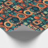 retro-audiofiel Abstract inpakpapier |  (Hoek)