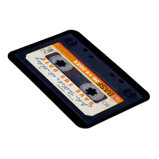 Retro Audiotape 60e verjaardag Save the date Magne Magneet (Rechterzijde)