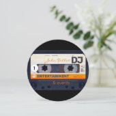 Retro Audiotape Cassette 80s DJ Visitekaartjes R2 Feestdagenkaart (Staand voorkant)