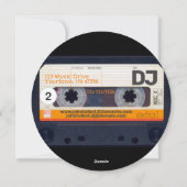Retro Audiotape Cassette 80s DJ Visitekaartjes R2 Feestdagenkaart (Achterkant)
