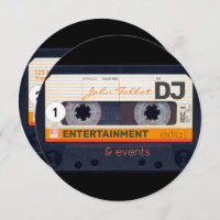 Retro Audiotape Cassette 80s DJ Visitekaartjes R2