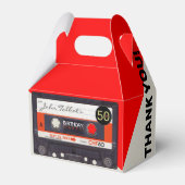 Retro Audiotape S 50e verjaardag Dank u GFB Bedankdoosjes (Voorkant Zijde)