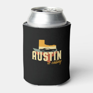  Retro Austin Texas TX USA City Map Blikjeskoeler