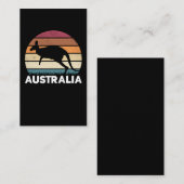 Retro Australian Animal springing Kangaroo Visitekaartje (Voorkant / Achterkant)