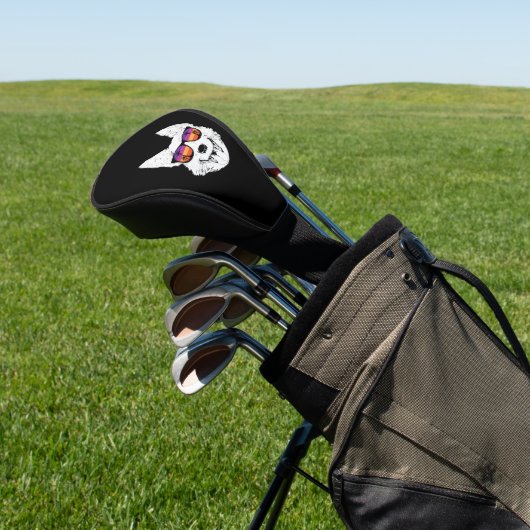 Retro Australische Rundvee Hond Zonnebril Golfheadcover (Insitu)