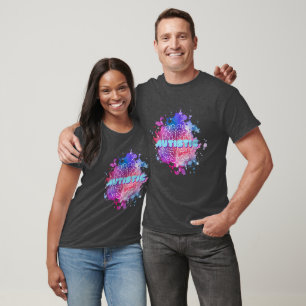Retro Autistische Verf Splatter Hersenen Shirt