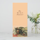 RETRO AUTO, AUTO RESTORATION 2, rood geel roze Aankondiging (Staand voorkant)