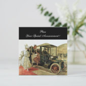 RETRO AUTO, AUTO RESTORATION 2, rood geel zwart Aankondiging (Staand voorkant)