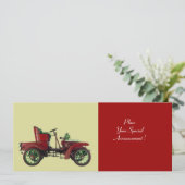 RETRO AUTO , AUTORERATIE , AANKONDIGING (Staand voorkant)