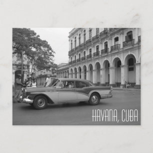 retro auto havana briefkaart