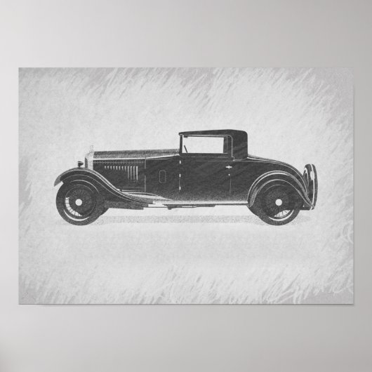 Retro auto kunst poster (Voorkant)