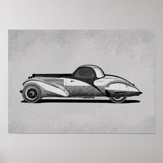 Retro auto kunst poster (Voorkant)