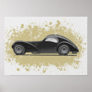 Retro auto kunst poster