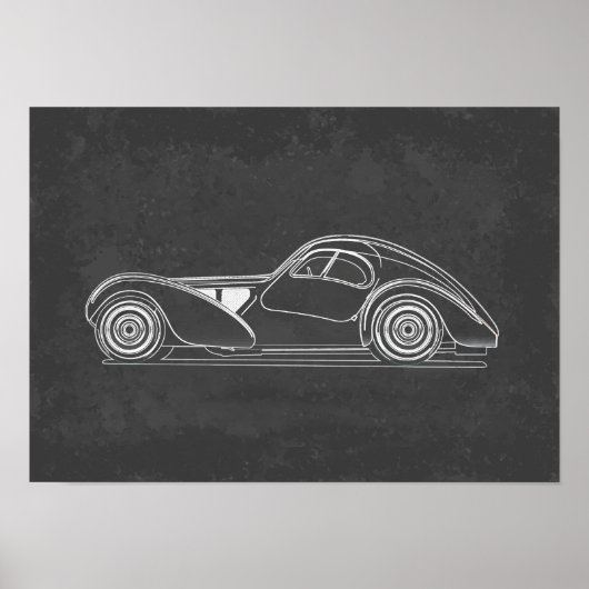 Retro auto kunst poster (Voorkant)