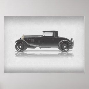 Retro auto kunstwerk  poster