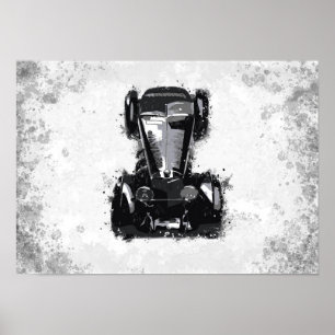 Retro auto kunstwerk poster