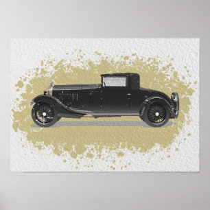 Retro auto kunstwerk poster
