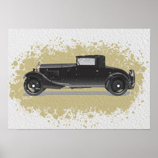 Retro auto kunstwerk poster (Voorkant)