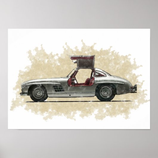 Retro auto kunstwerk poster (Voorkant)