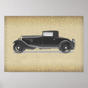 Retro auto kunstwerk poster