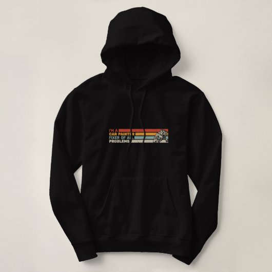 retro auto lichaam schilder en auto schilder acces hoodie (Design voorkant)