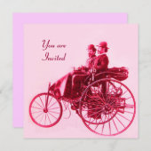 RETRO AUTO RESTORATIE roze fuchsie rood Kaart (Voorkant / Achterkant)