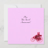 RETRO AUTO RESTORATIE roze fuchsie rood Kaart (Achterkant)