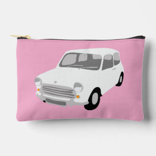 Retro Auto Roze en Wit Etui