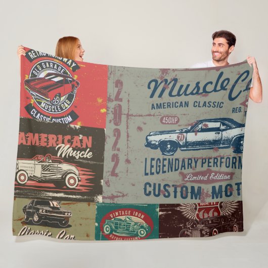 Retro Autodesign Fleece Deken (In situ)